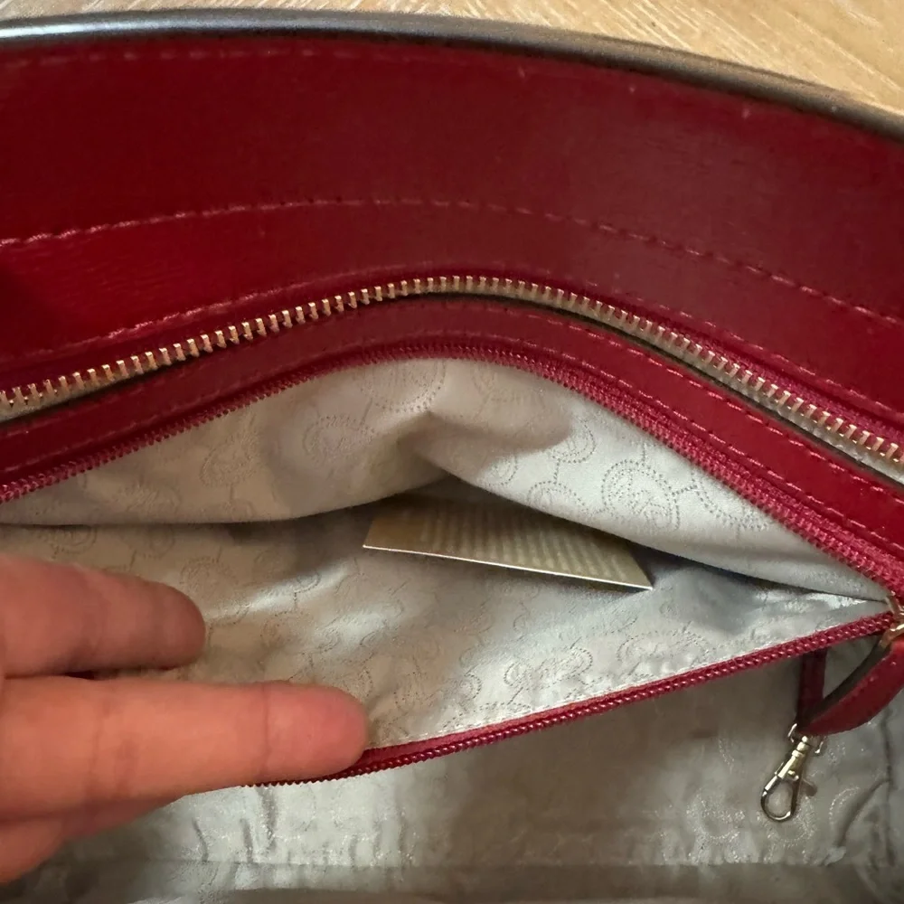 Michael Kors Red Patent Satchel with Matching Wallet